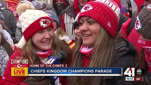Ryan's rap: Ryan Marshall celebrates along parade route with fans