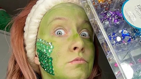 Bejeweled Shrek Makeup Look