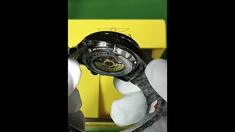 gunmetal metal tone diamond watch with exhibition case & adjustable bracelet