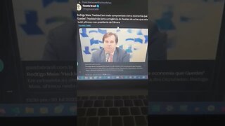 Rodrigo Maia Nhonho disse que fernando haddad tem mais compromisso com economia que Paulo Guedes kkk