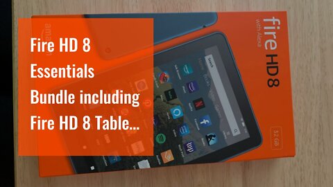 Fire HD 8 Essentials Bundle including Fire HD 8 Tablet (Black, 32GB) Ad-Supported, Amazon Stand...
