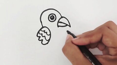 How to Draw a Parrot - Easy to Learning Art for Kids