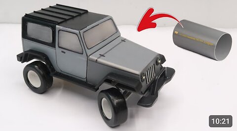 jeep wrangler rubicon | make a rc jeep wrangler at home | creative idea with pvc pipe