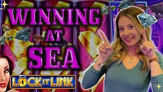 Winning MONEY at SEA! Fun Slot Play on the Cruise! Playing Slot Machines