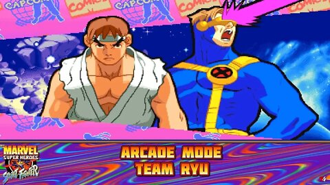 Marvel Super Heroes VS. Street Fighter: Arcade Mode - Team Ryu