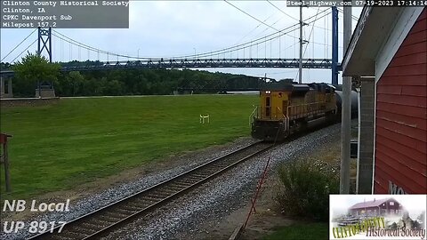 UP 8917 Leading Local Long-hood Forward in Clinton, IA on July 19, 2023