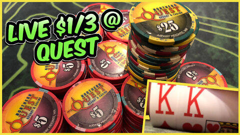 Was it a MISPLAY?! Should I move ALL IN? Live 1/3 NL Hold'em at Quest. poker vlog #10