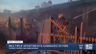 Phoenix firefighter hurt battling apartment fire Saturday