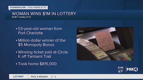 Port Charlotte woman wins lottery