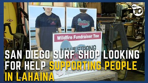 San Diego Surf shop selling T-shirts to raise money for Maui fire victims