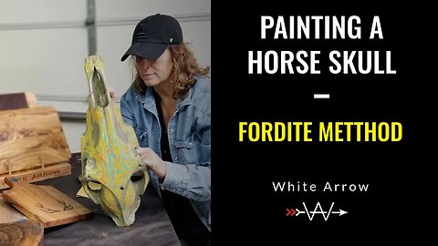 Painting horse skulls using the Fordite Method| Unique Art