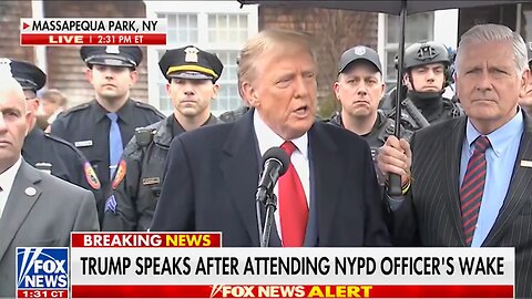 Donald Trump Speaks At Wake of NYPD Officer Diller [Must See!]