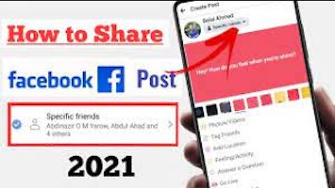 How to Share Facebook Post with Specific Friends || Specific Friends Post Facebook