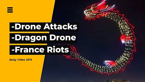 Russia Drone Strikes, 1500 Drones In Light Show, Riots In France