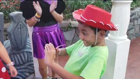 Boy finds out he will be adopted by his stepfather at Disney World
