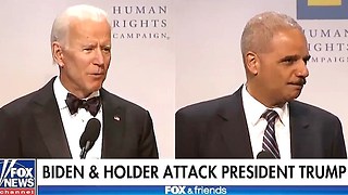 Creepy Joe Biden, Eric Holder take turns slamming Trump