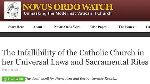 The Infallibility of the Catholic Church in her Universal Laws & Sacramental Rites #AntipopeFrancis