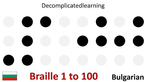 Braille counting numbers 1 - 100 in Bulgarian .