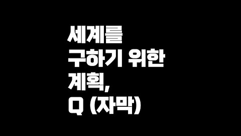 Q1. The Plan To Save The World (세계를 구하기 위한 계획, 자막)