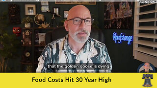 Food Costs Hit 30 Year High