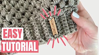 How to Add Wooden Tags to Crochet Beanies for a More Professional Look