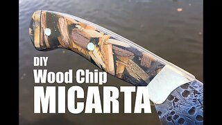 How to Easily make Wood Chip Micarta Hybrid Knife handles or Scales