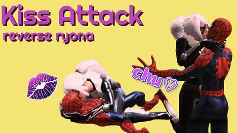 Black cat kiss reverse ryona spiderman