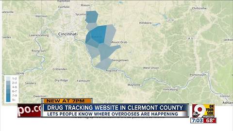 Drug tracking website in Clermont County