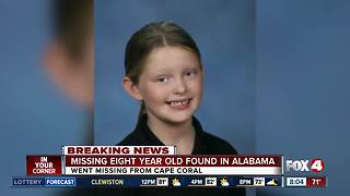 Cape Coral girl found in Alabama