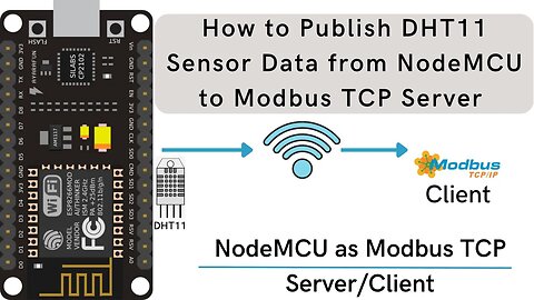 How to Publish DHT11 Sensor Data from NodeMCU to Modbus TCP Server | NodeMCU | Modbus TCP | DHT 11 |