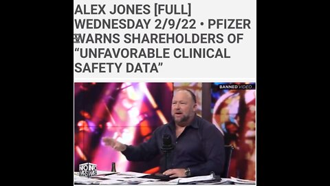 Alex Jones InfoWars Pfizer Warns Shareholders Of Unfavorable Clinical Safety Data