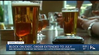 Bars, restaurants to open past 11 p.m. through July 6 after extended restraining order