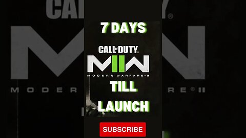 7 DAYS TILL MWII LAUNCH | #Shorts