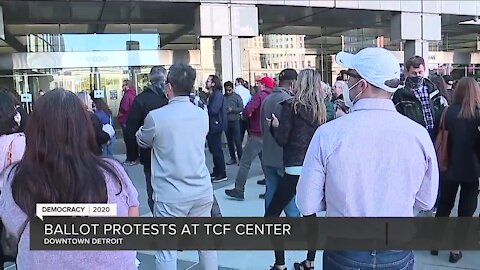 Ballot protests at TCF Center