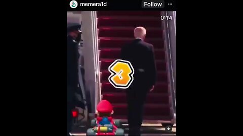 Mario taking down Joe Biden #meme Joe biden falling