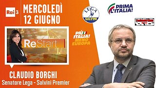 🔴 Interventi del Sen. Claudio Borghi ospite a "ReStart" (12/06/2024).