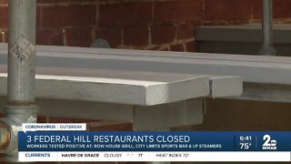 Restaurants in Federal Hill temporarily close after employees test positive for COVID-19