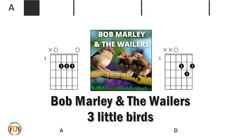 BOB MARLEY & THE WAILERS 3 little birds - FCN Guitar Chords & Lyrics HD