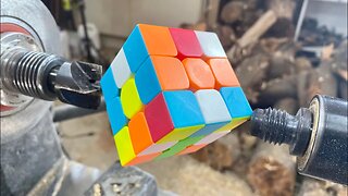 Wood Turning a Rubik's Cube