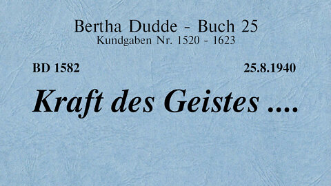 BD 1582 - KRAFT DES GEISTES ....