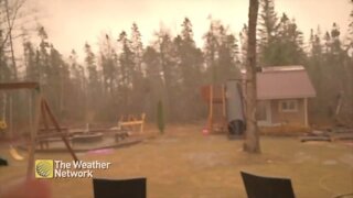 Lighting up the night during an early spring thunderstorm