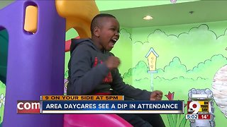 Daycares see dip in attendance when weather closes schools