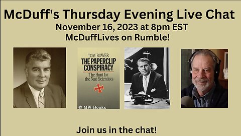 McDuff'sLive Chat, Thursday Edition November 16, 2023