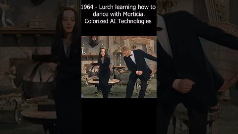 1964 - Morticia Teaches Lurch The Twist - The Addams Family 4K 60fps colorized.