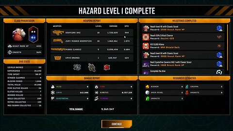 Deep Rock Galactic Survivor Hazard Level 1 Complete