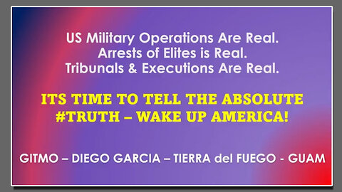 Its Time to Tell The Absolute - Wake Up America. US Military Operations