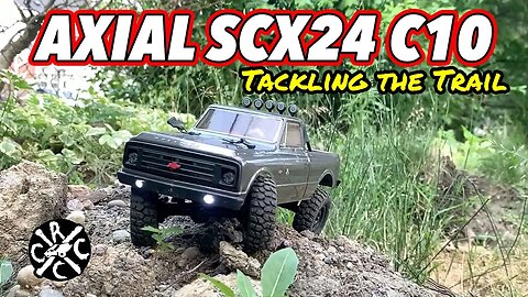 Axial SCX24 1967 Chevrolet C10 Tackling The Terrain In Slow Motion