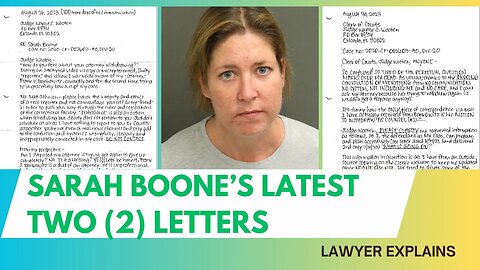 Suitcase Murder Update: TWO more letters from Sarah Boone | LAWYER REACTS