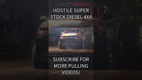 "Hostile" Super Stock Diesel 4x4 Pulling Truck #tractorcompetition #truckpulls #tractorpull