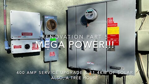 400A amp electrical service upgrade! Mega panel for solar inverter interconnection and MORE POWER!!! (Part 5)